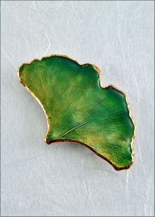 Real Leaf Jewelry | Ginkgo leaf Pin