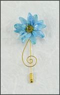Daisy Stick Pin in Blue