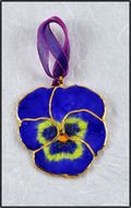 Pansy Ornament - Blue