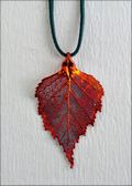 Iridescent Birch Necklace with 18" Leather Cord