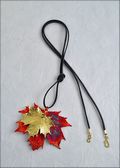 Double Iridescent Sugar Maple Necklace on Leather Cord