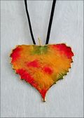 Cottonwood Pendant - Gold Trimmed in Fall Multi Color