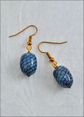 Autumn Nuts Earrings - Blue