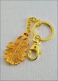 Gold Oak Leaf Key Chain