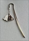 Polished Silver Bookmark w/Silver Ginkgo Leaf