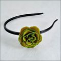 Medium Apple Green Rose Blossom Headband