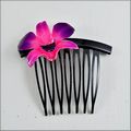 Large Purple/Pink Dendrobium Orchid Hair Comb
