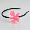 Pink Dendrobium Orchid Head Band