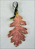 Oak Leaf Ornament - Gold Trimmed in Copper