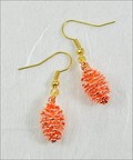 Pine Cone Earring - Rose Gold