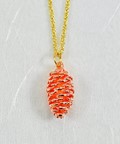 Pine Cone Necklace - Rose Gold