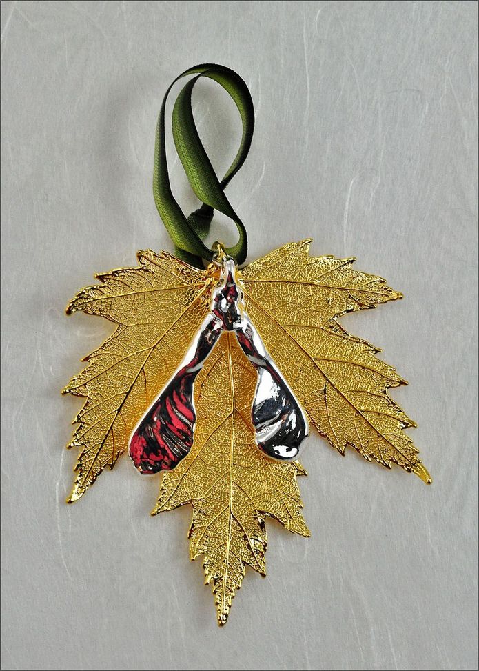 Real Leaf Ornaments Silver Maple Leaf Real Leaf Ornaments Silver Maple Leaf