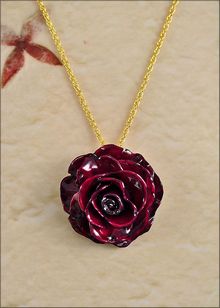 Rose Jewelry | Real Rose Pendant