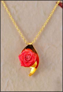 Rose Jewelry | Real Rose Pendant