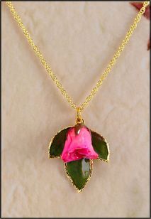 Rose Jewelry | Real Rose Necklace