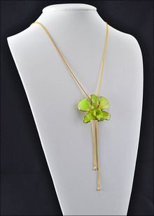 Real Orchid Jewelry | Gold Orchid Necklace