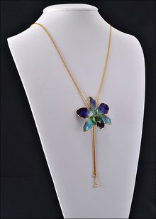 Real Orchid Jewelry | Gold Orchid Necklace