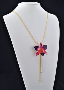 Real Orchid Jewelry | Gold Orchid Necklace