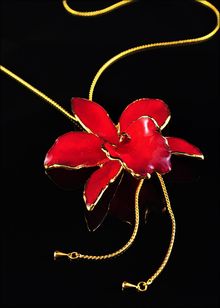 Real Orchid Jewelry | Gold Orchid Necklace