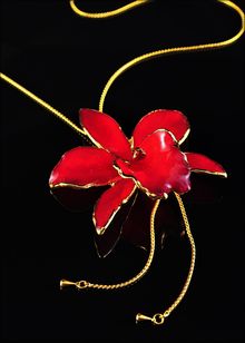 Real Orchid Jewelry | Gold Orchid Necklace