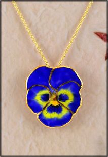 Real Pansy Jewelry | Real Flower Jewelry