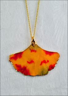 Real Leaf Jewelry | Ginkgo Leaf Pendant