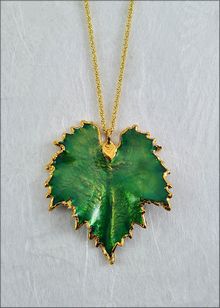 Real Leaf Jewelry | Grape Leaf Pendant