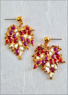 Grape Leaf Jewelry | Grape Leaf Earring