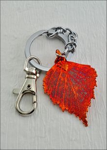 Real Leaf Key Chain | Birch Leaf Keychain