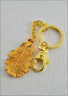 Real Leaf Key Chain | Oak Leaf Keychain