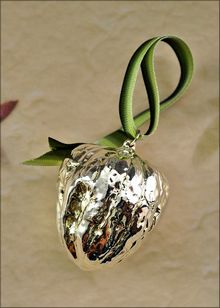 Real Walnut Ornaments | Silver Dipped Walnut
