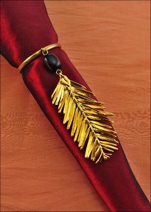 Real Leaf Napkin Holder | Leaf Wine Charms