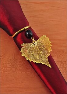 Real Leaf Napkin Holder | Leaf Wine Charms