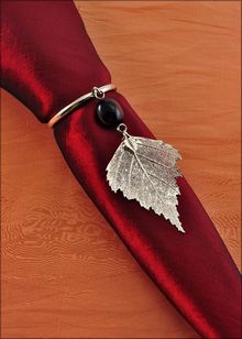 Real Leaf Napkin Holder | Leaf Wine Charms