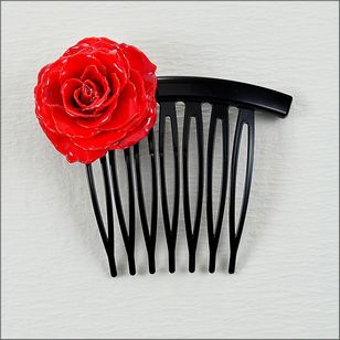 Flower Hair Accessories | Rose Hair Comb