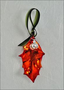 Real Leaf Ornaments | Copper Holly Leaf