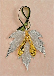 Real Leaf Ornaments | Silver Maple Leaf