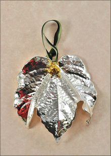 Real Leaf Ornaments | Silver Grape Leaf