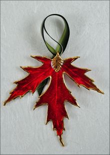 Real Leaf Ornaments | Silver Maple Ornament