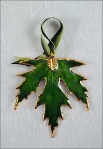 Real Leaf Ornaments | Silver Maple Ornament