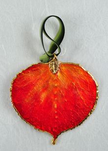 Real Leaf Ornaments | Aspen Ornaments