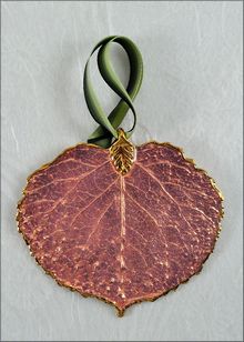 Real Leaf Ornaments | Aspen Ornaments