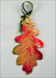 Real Leaf Ornaments | Oak Leaf Ornament
