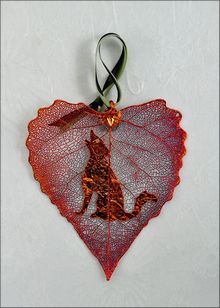 Real Leaf Silhouette | Coyote Ornament