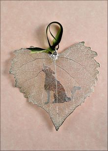 Real Leaf Silhouette | Coyote Ornament