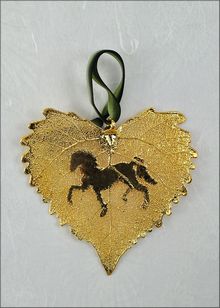 Real Leaf Silhouette | Carousel Horse Ornament