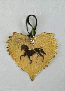 Real Leaf Silhouette | Carousel Horse Ornament