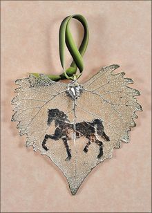 Real Leaf Silhouette | Carousel Horse Ornament