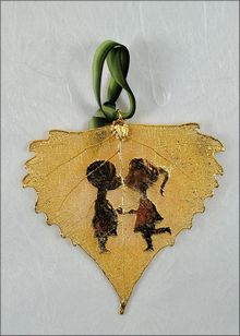 Real Leaf Silhouette | Sweet Kisses Ornament