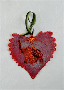 Real Leaf Silhouette | Elephant Ornament